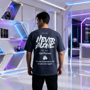 قیمت تیشرت مردانه پنبه سوپر NEVER قواره باکسی در 5 رنگ متنوع