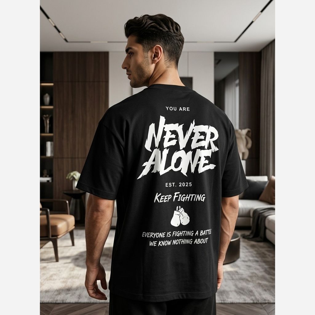 قیمت تیشرت مردانه پنبه سوپر NEVER قواره باکسی در 5 رنگ متنوع 