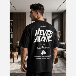 قیمت تیشرت مردانه پنبه سوپر NEVER قواره باکسی در 5 رنگ متنوع 