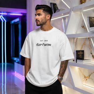 فروش اینترنتی تیشرت مردانه پنبه سوپر NEVER قواره باکسی در 5 رنگ متنوع