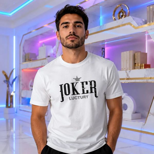 تیشرت مردانه قواره تک پوش JOKER پنبه سوپر در 5 رنگ متنوع