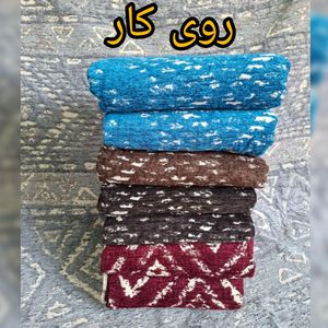 روفرشی مخمل دوشانل دوروطرح مراکشی سه متری
