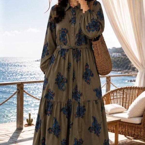 پیراهن ساحلی نقش ana