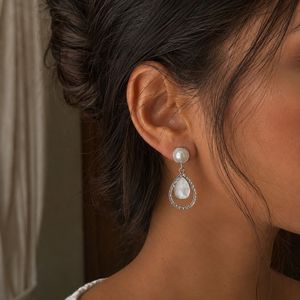 قیمت گوشواره مجلسی مرواریدی
