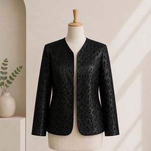 خرید اینترنتی قیمت مانتو زنانه ژاکارد مشکی