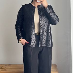 مانتو زنانه ژاکارد مشکی