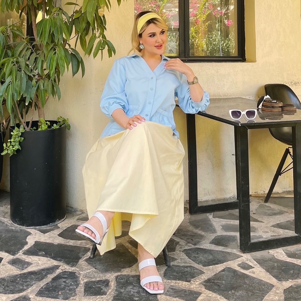 خرید اینترنتی شومیز زنانه باکسی مدل درسا(کالکشن فروزان نریمیسا)