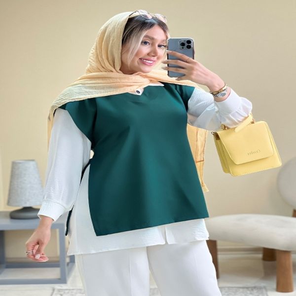 وست جلو بسته(جلیقه)کرپ دخترانه زنانه
