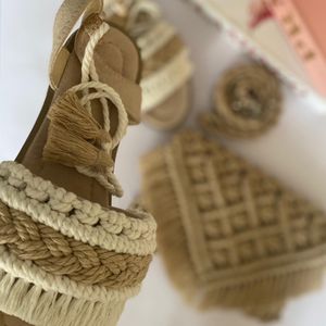 قیمت ارزان ست مکرومه کیف و صندل رکابدار
