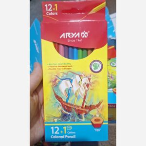 خرید اینترنتی مدادرنگی آریا 12+1  12 رنگی مقوایی