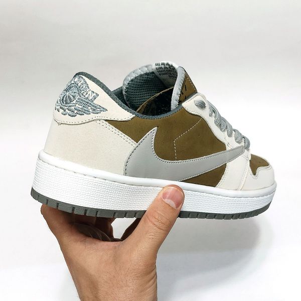 کتانی نایک جردن ترویس اسکات Nike Travis Scott کرم قهوه ای