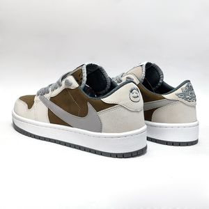 خرید اینترنتی کتانی نایک جردن ترویس اسکات Nike Travis Scott کرم قهوه ای