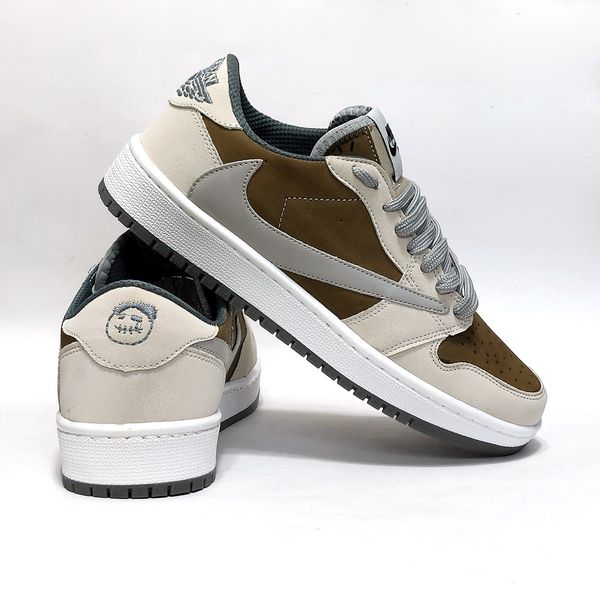 کتانی نایک جردن ترویس اسکات Nike Travis Scott کرم قهوه ای