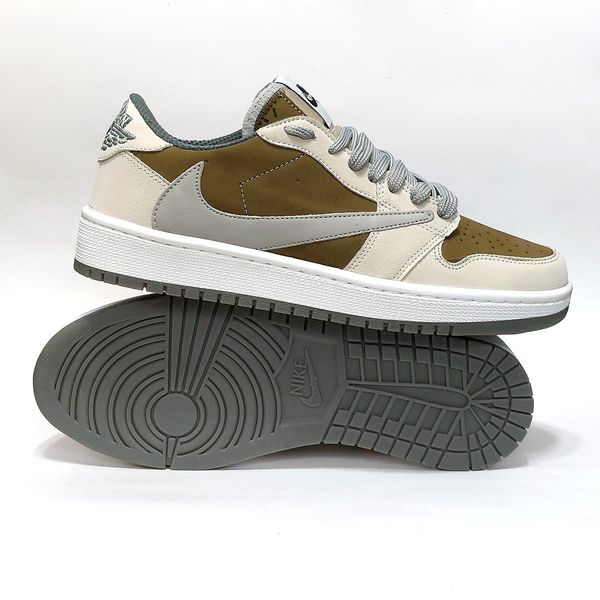 کتانی نایک جردن ترویس اسکات Nike Travis Scott کرم قهوه ای