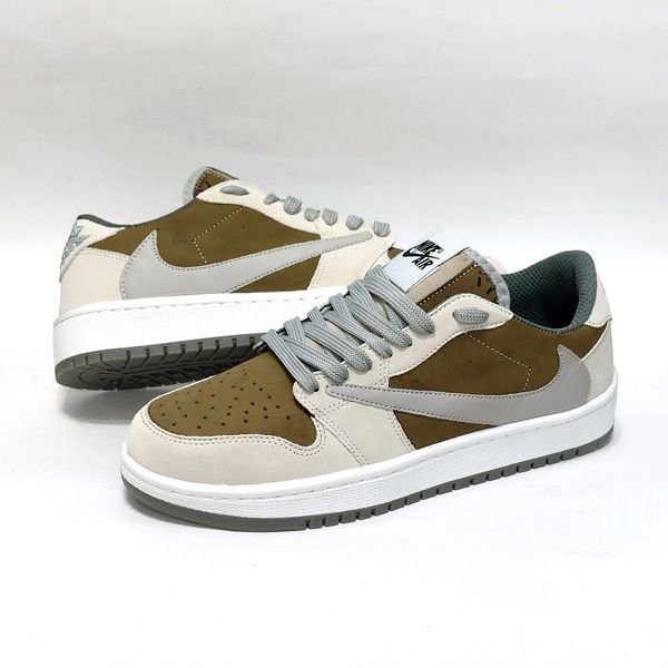 کتانی نایک جردن ترویس اسکات Nike Travis Scott کرم قهوه ای