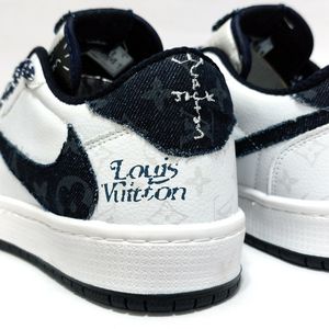 فروش اینترنتی کتانی تراویس اسکات کاستوم طرح جین ال وی Travis Scott LV