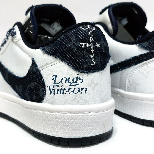 کتانی تراویس اسکات کاستوم طرح جین ال وی Travis Scott LV