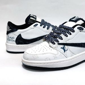 قیمت ارزان کتانی تراویس اسکات کاستوم طرح جین ال وی Travis Scott LV