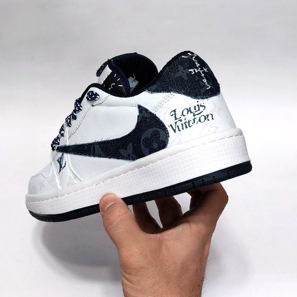 کتانی تراویس اسکات کاستوم طرح جین ال وی Travis Scott LV