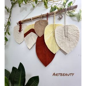 دیوارکوب برگ مکرومه طرح آنام