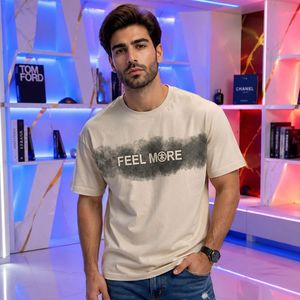 خرید اینترنتی تیشرت مردانه پنبه سوپر FEELMORE قواره تک پوش در 5 رنگ