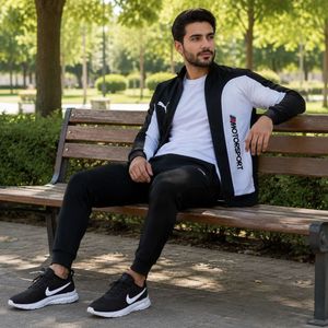 ست اسپرت بهاره مردانه سوییشرت شلوار مدل MotorSport  کفش ورزشی مدل Pavlo