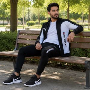 خرید اینترنتی قیمت ست اسپرت بهاره مردانه سوییشرت شلوار مدل MotorSport  کفش ورزشی مدل Pavlo