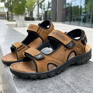 خرید اینترنتی قیمت کفش صندل مردانه تابستانی مدل Sina Shoes -عسلی