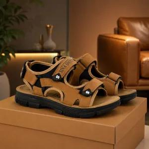 خرید اینترنتی قیمت کفش صندل مردانه تابستانی مدل Sina Shoes -عسلی