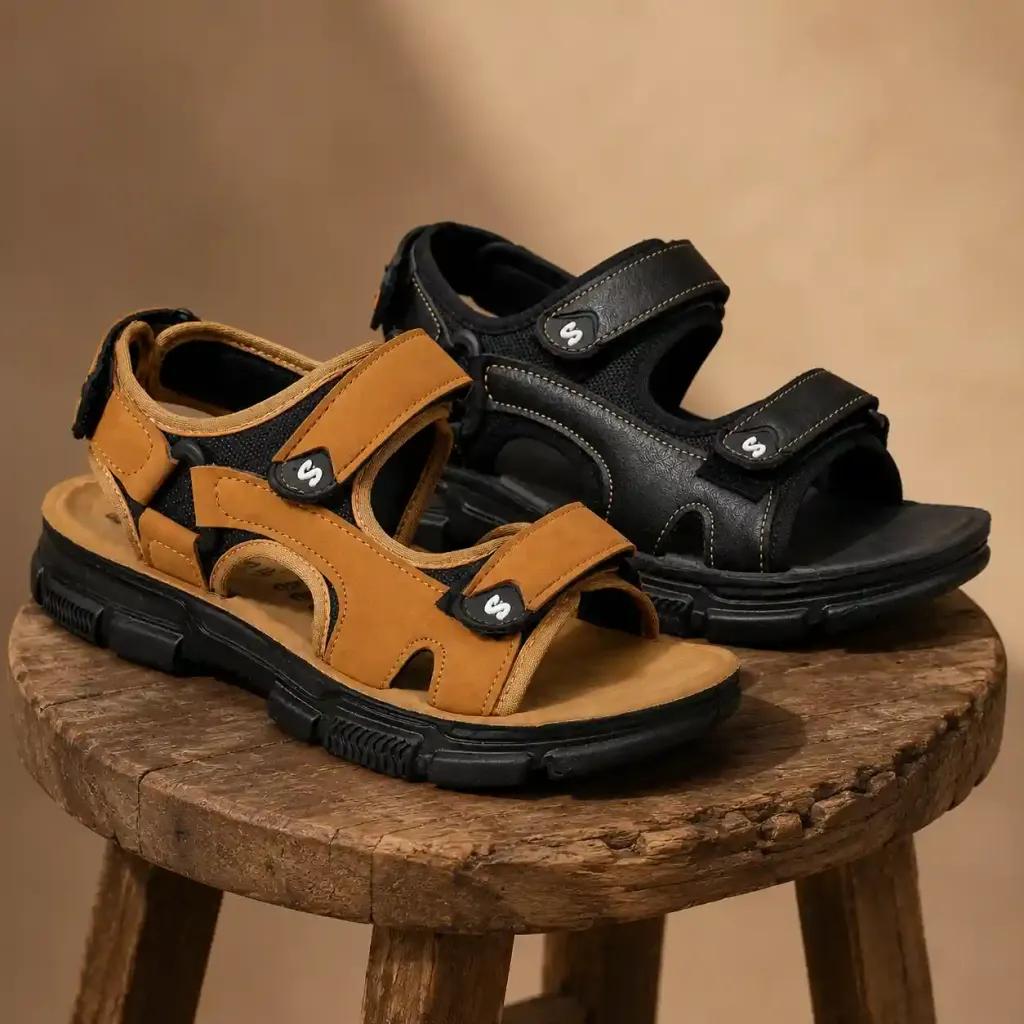 خرید اینترنتی قیمت کفش صندل مردانه تابستانی مدل Sina Shoes -مشکی