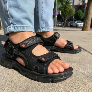 خرید اینترنتی قیمت کفش صندل مردانه تابستانی مدل Sina Shoes -مشکی