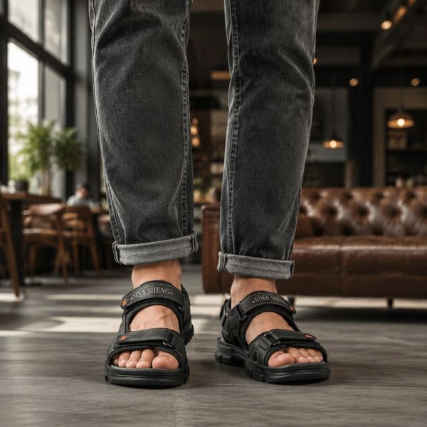 کفش صندل مردانه تابستانی مدل Sina Shoes -مشکی