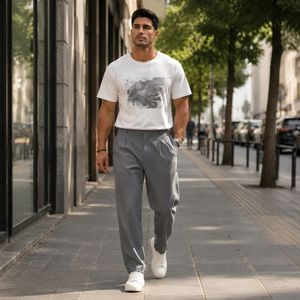 خرید اینترنتی قیمت شلوار مردانه مازراتی بگ مدل Italy-طوسی