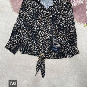 مشخصات شومیز گره ای پلنگی