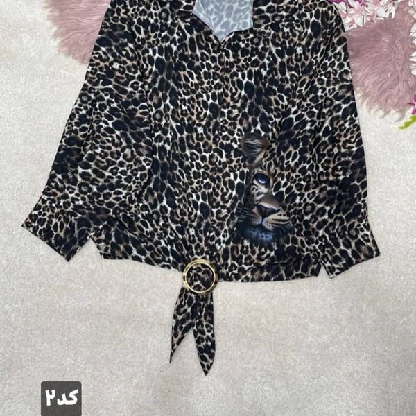 شومیز گره ای پلنگی