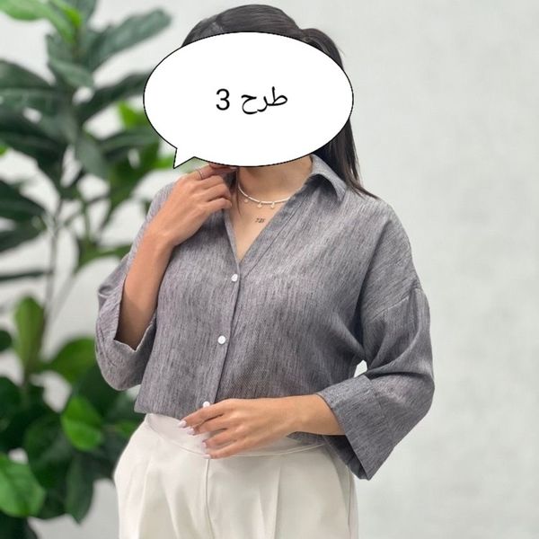 شومیز مانتویی زنانه لینن زارا کجراه کد 1302