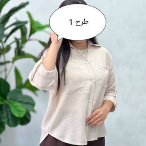 خرید اینترنتی شومیز مانتویی زنانه لینن زارا کجراه کد 1298