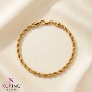 دستبند زنجیری طنابی ژوپینگ طلایی