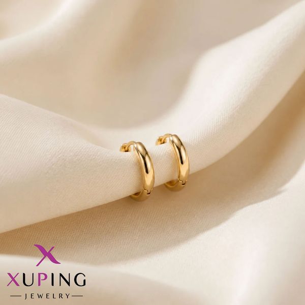 گوشواره حلقه‌ای کلاسیک ژوپینگ  طلایی (سایز کوچک)