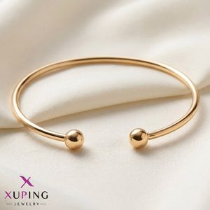 دستبند النگویی ژوپینگ طرح گوی‌دار طلایی