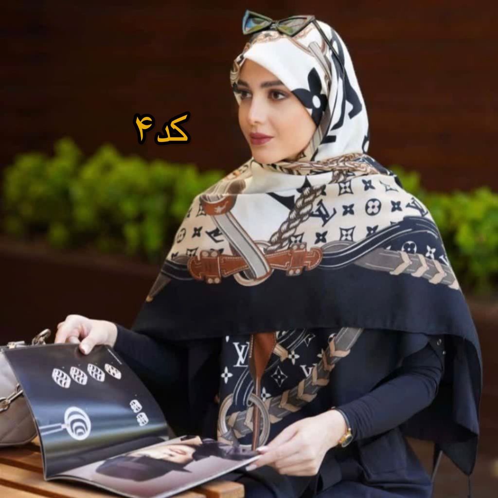خرید آنلاین روسری نخی سیااسکارف