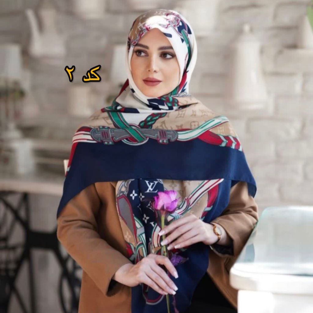 خرید اینترنتی روسری نخی سیااسکارف
