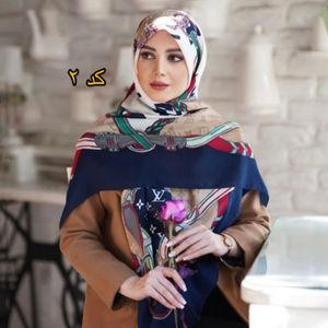 خرید اینترنتی روسری نخی سیااسکارف