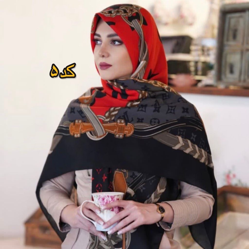 خرید آنلاین روسری نخی سیااسکارف