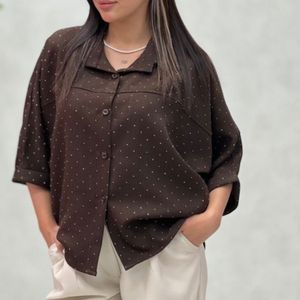 قیمت ارزان شومیز نگین کاری شده شانتون