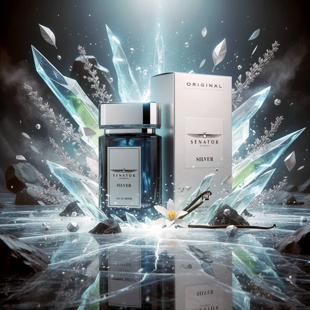خرید آنلاین عطر اصل امارات محبوب مردانه سناتور سیلور نقره ایی جانوین - خنک و تند