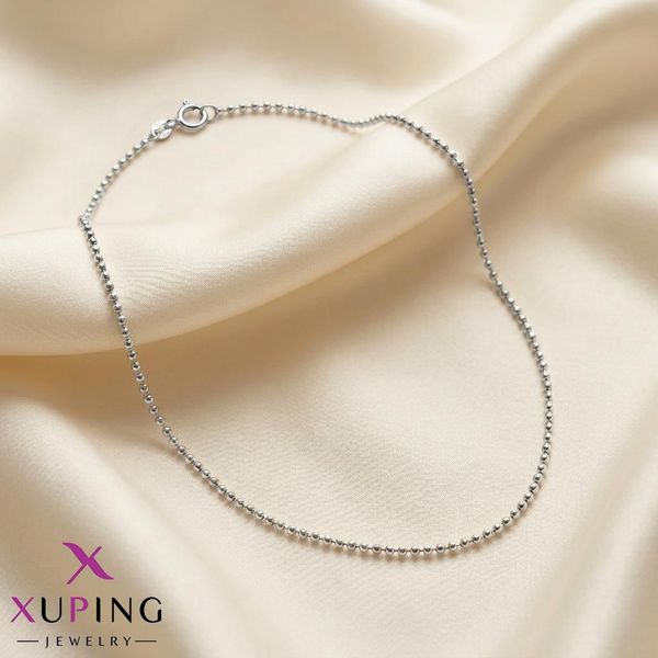 زنجیر تک گوی‌دار ظریف ژوپینگ نقره ای