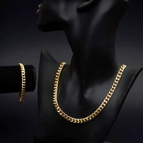 نیم ست Cartier مردانه طلایی مدل Zoris