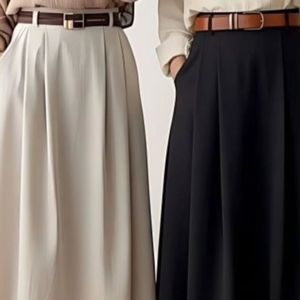 خرید آنلاین دامن بلند پیلی دار
