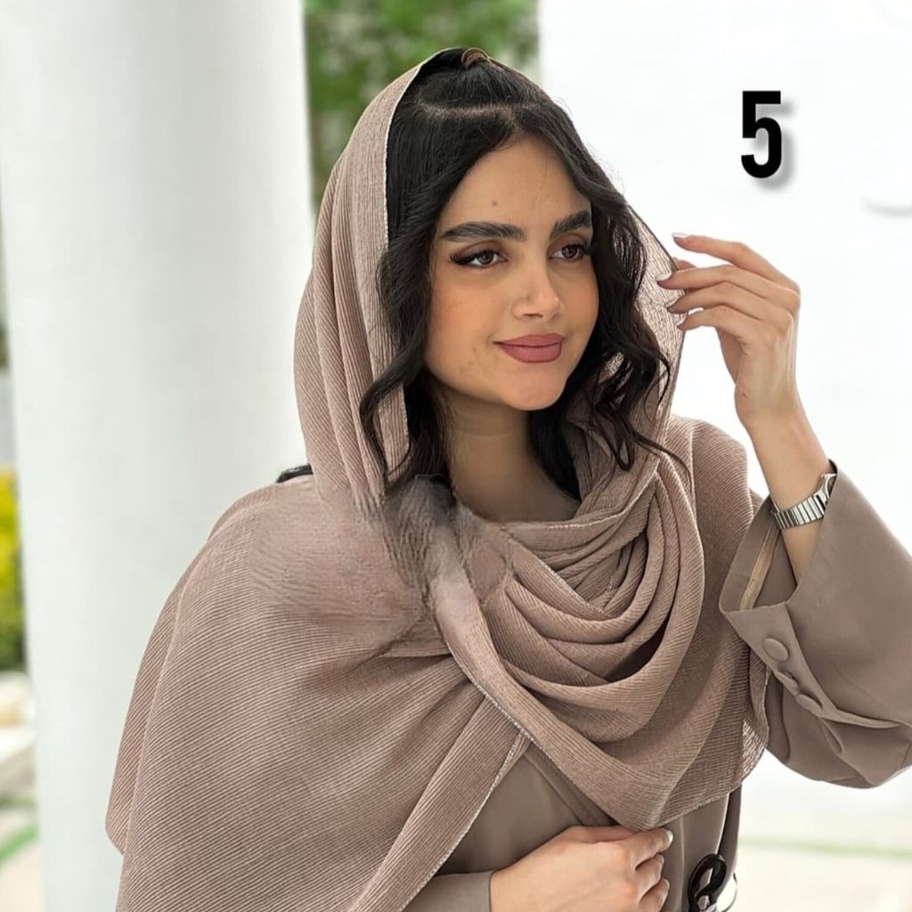 فروش اینترنتی شال پلیسه حاشیه لمه شیک اعلا